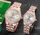 Perfect Replica Rolex Submariner Silver Face Rose Gold Diamond Bezel Couple Watch (9)_th.jpg